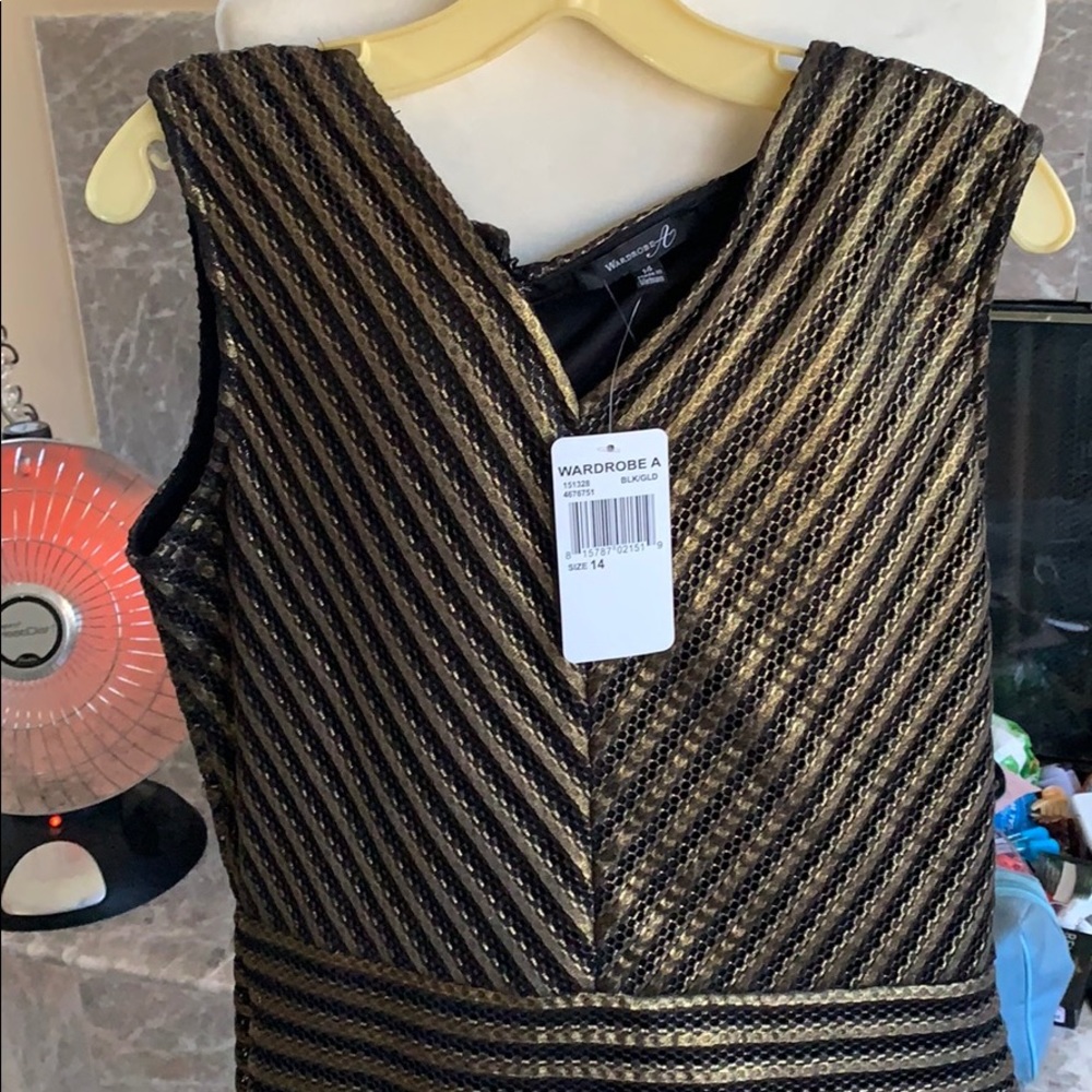 Gold and black dress